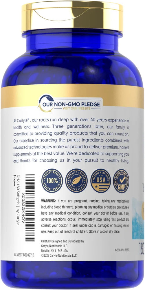 DHA 1500mg per serving | 180 Softgels - Image 3