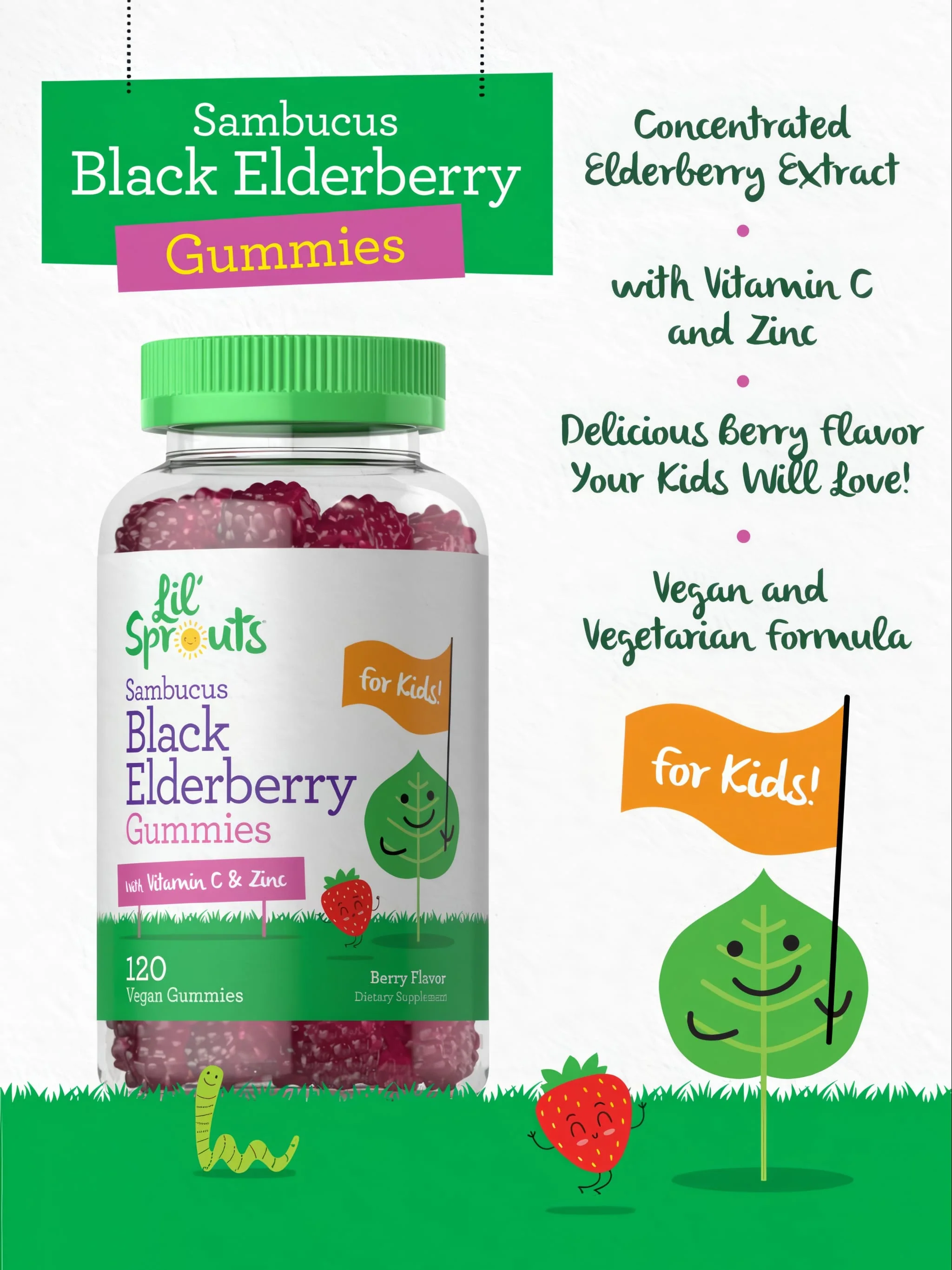 Elderberry Complex for Kids | 120 Gummies - Image 4