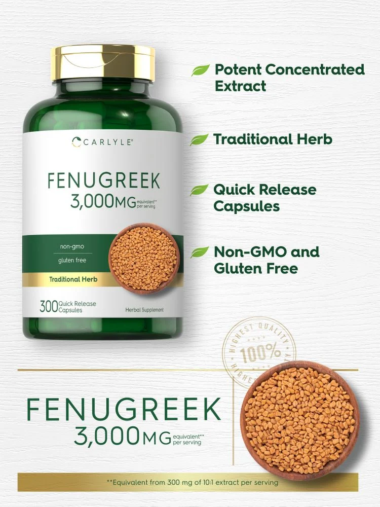 Fenugreek | 300 Capsules - Image 4