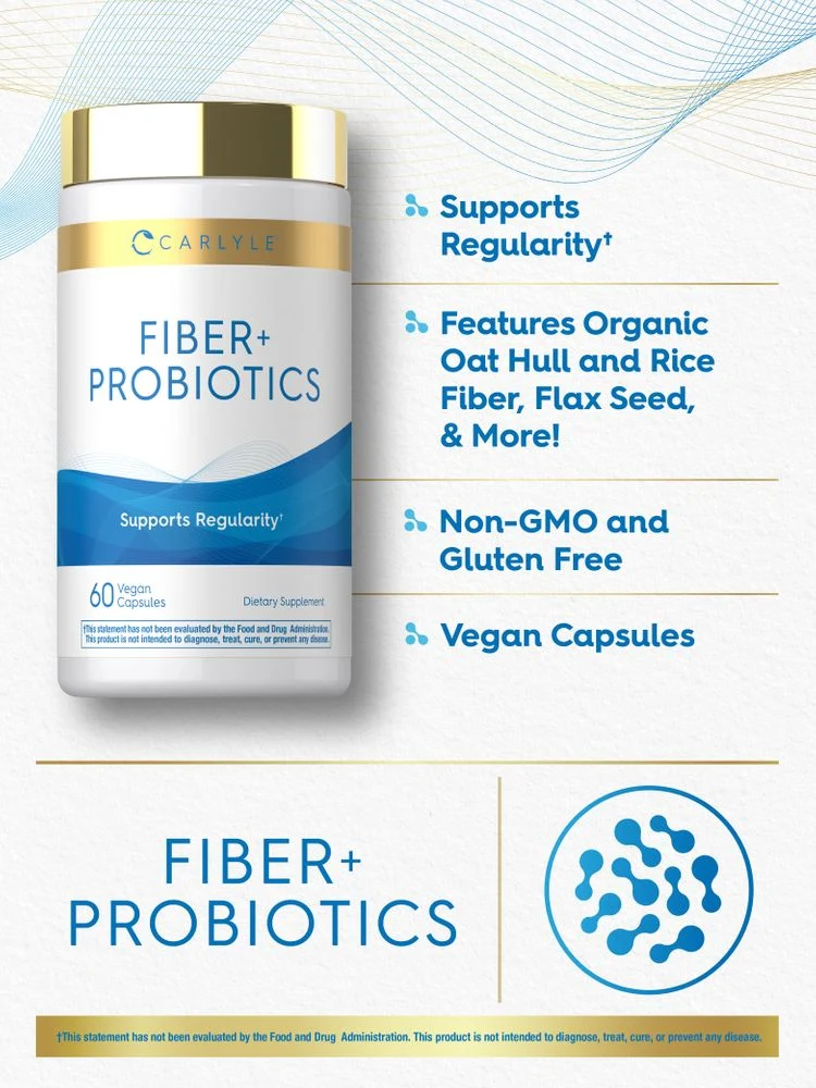 Fiber and Probiotic Supplement | 60 Capsules - Image 4