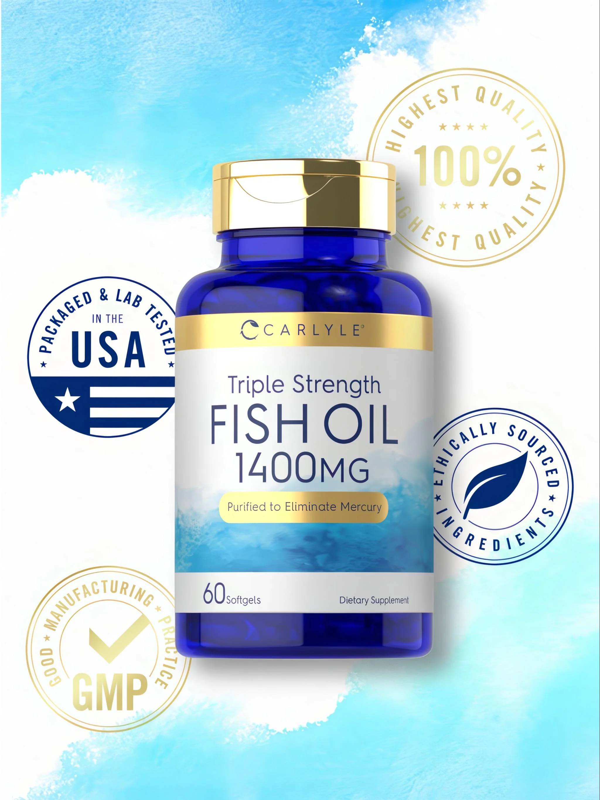 Fish Oil 1400mg | 60 Softgels - Image 6