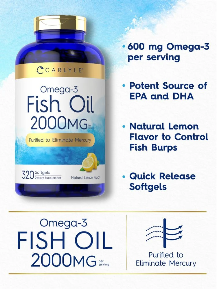 Fish Oil 2000mg per serving | 320 Softgels - Image 3