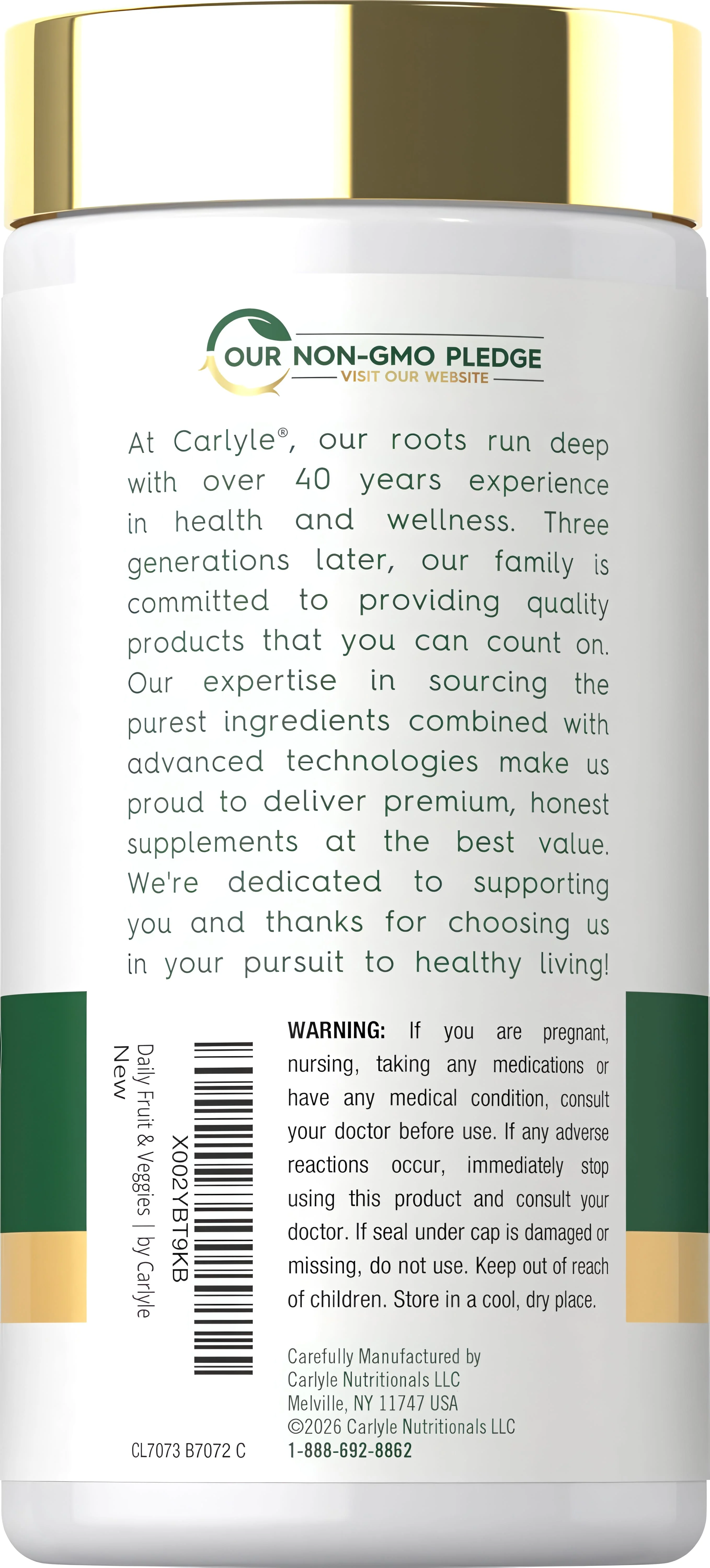 Fruits & Veggies Supplement | 250 Capsules - Image 3