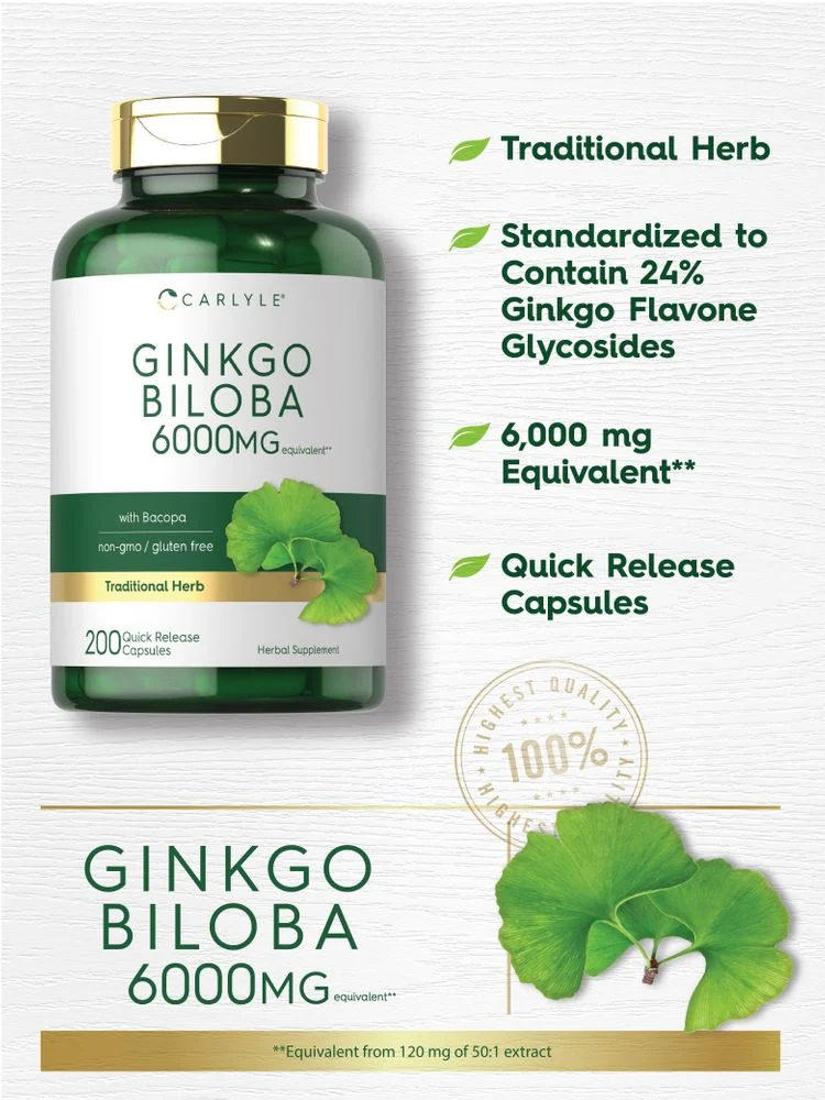 Ginkgo Biloba | 200 Capsules - Image 4