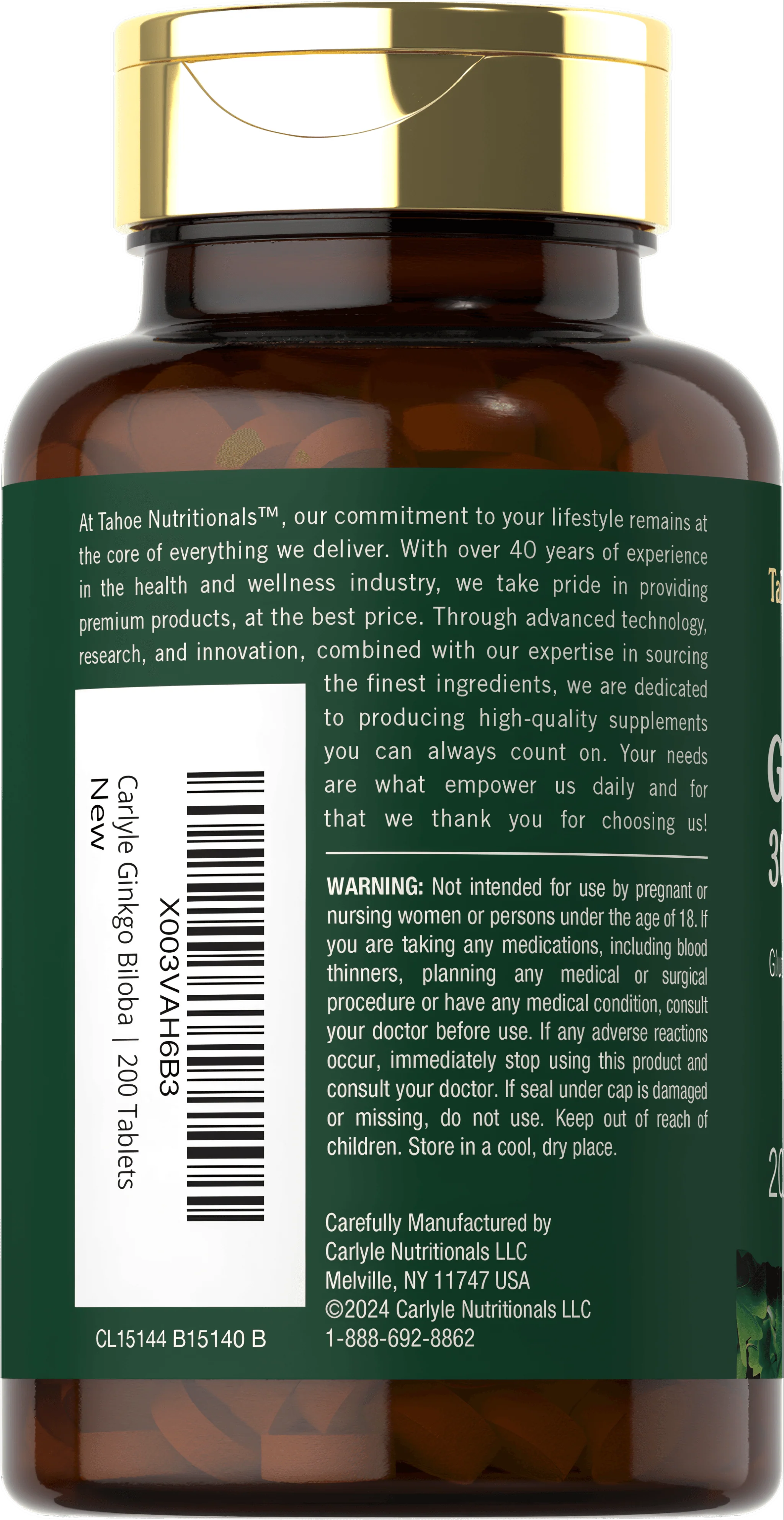 Ginkgo Biloba | 200 Tablets - Image 3