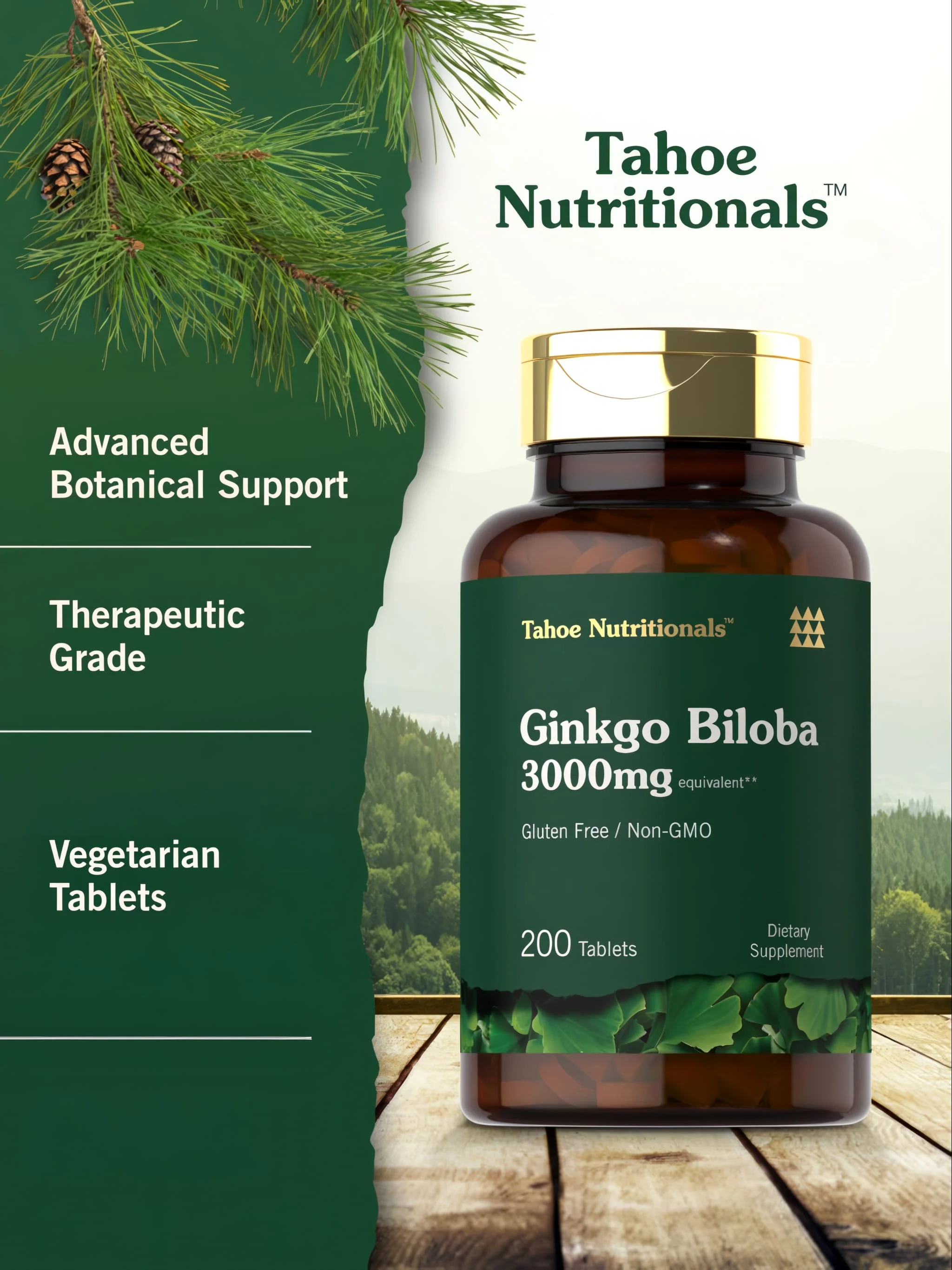 Ginkgo Biloba | 200 Tablets - Image 4