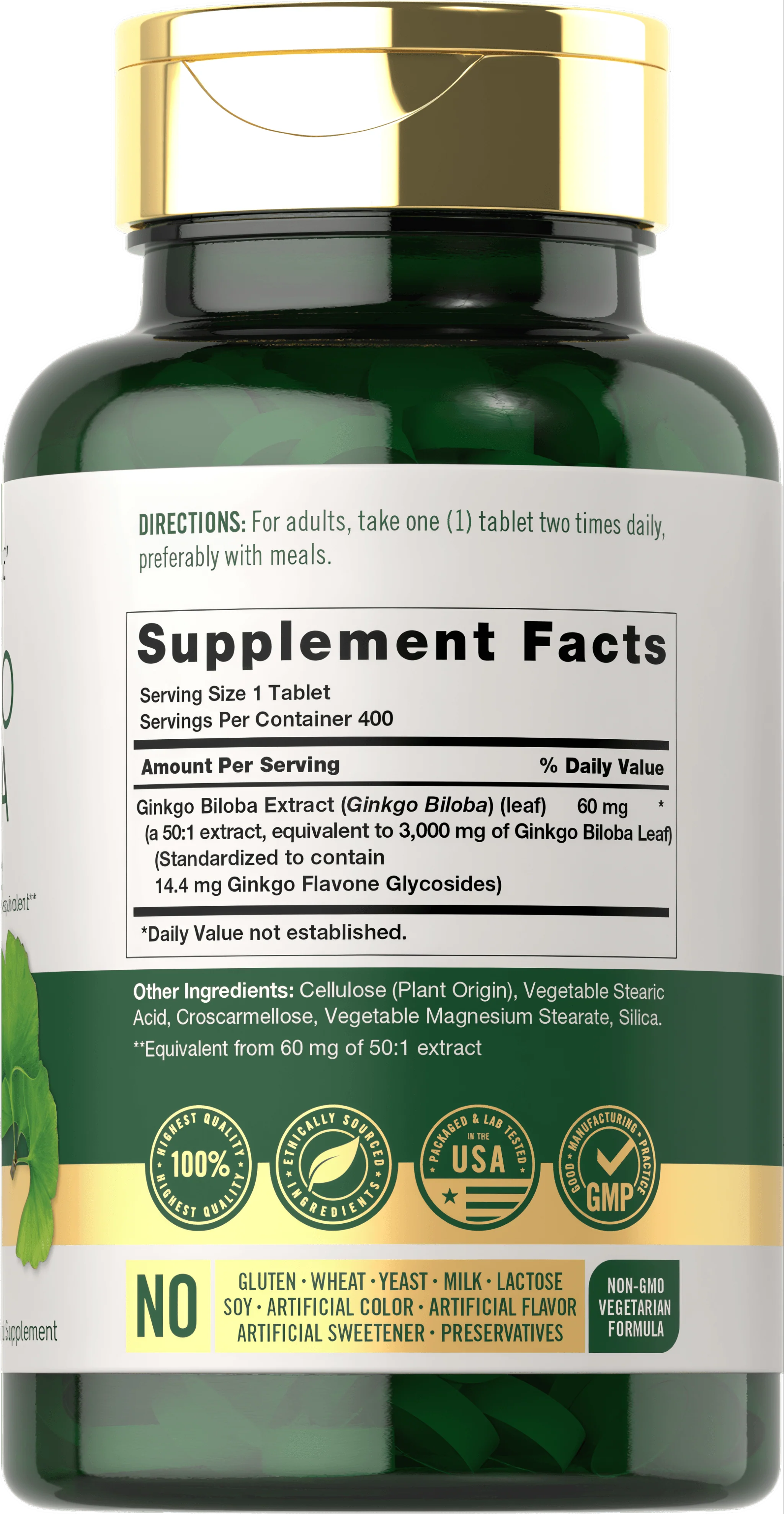 Ginkgo Biloba | 400 Tablets - Image 2