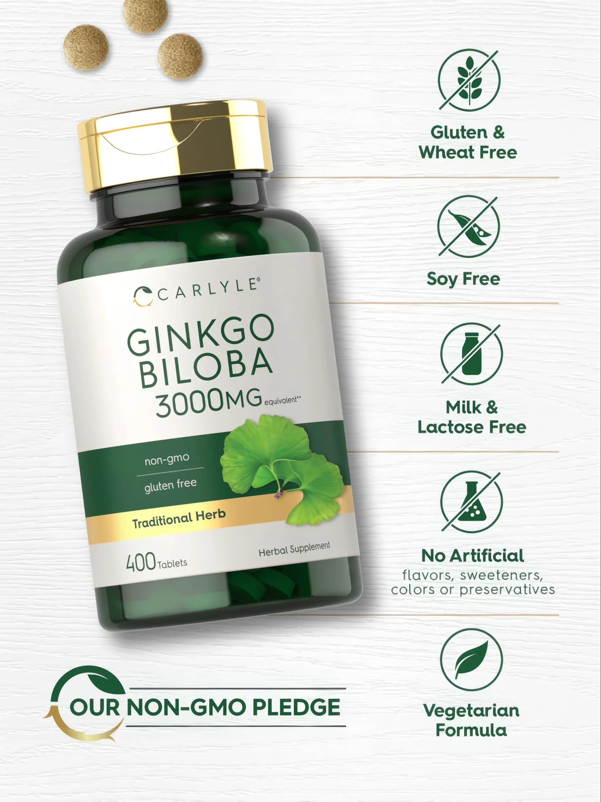 Ginkgo Biloba | 400 Tablets - Image 5