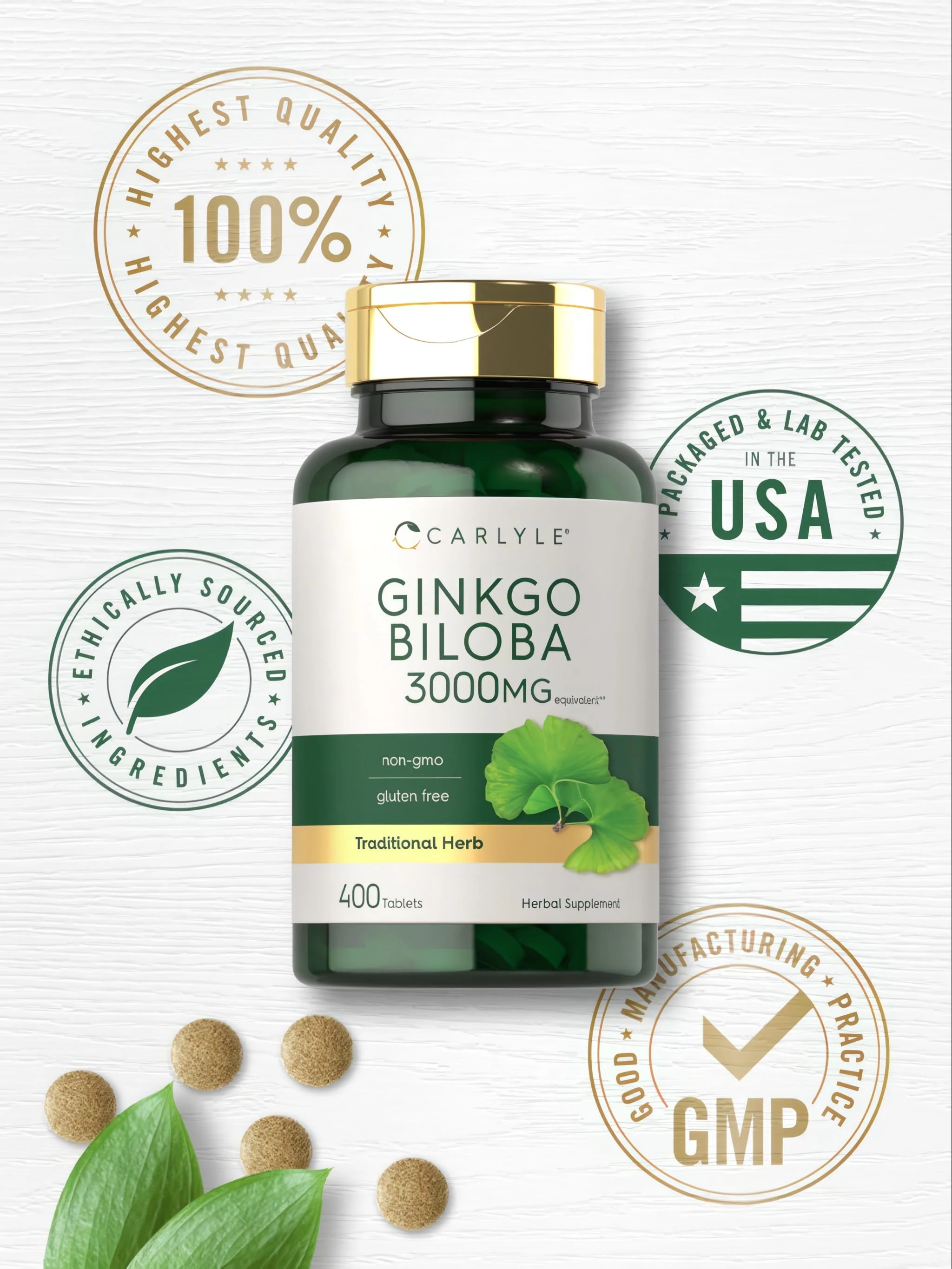 Ginkgo Biloba | 400 Tablets - Image 6