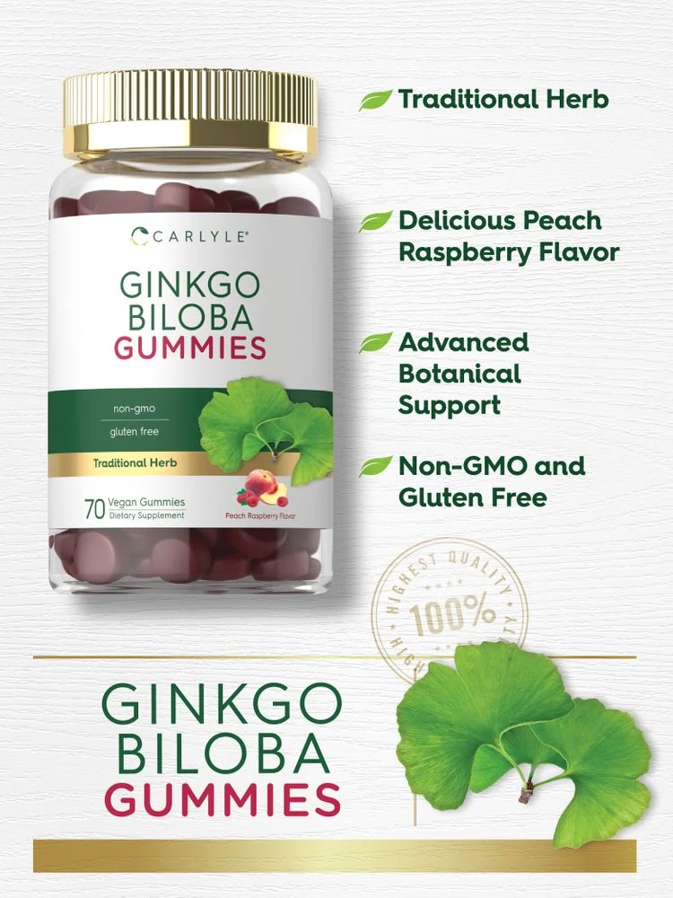 Ginkgo Biloba | 70 Gummies - Image 4