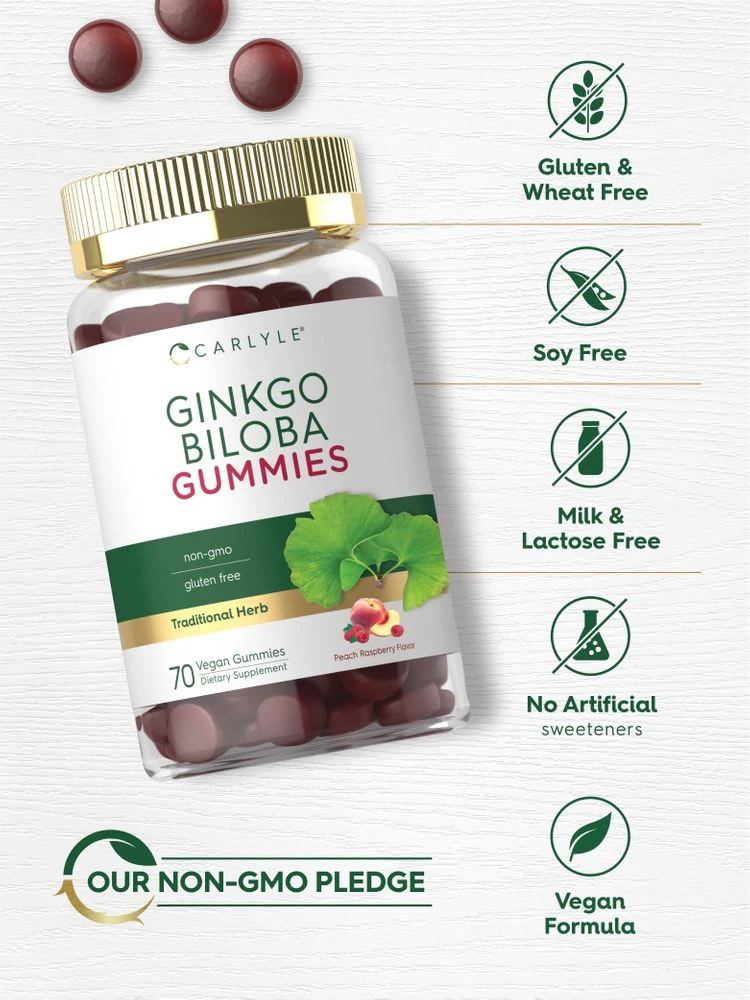 Ginkgo Biloba | 70 Gummies - Image 5
