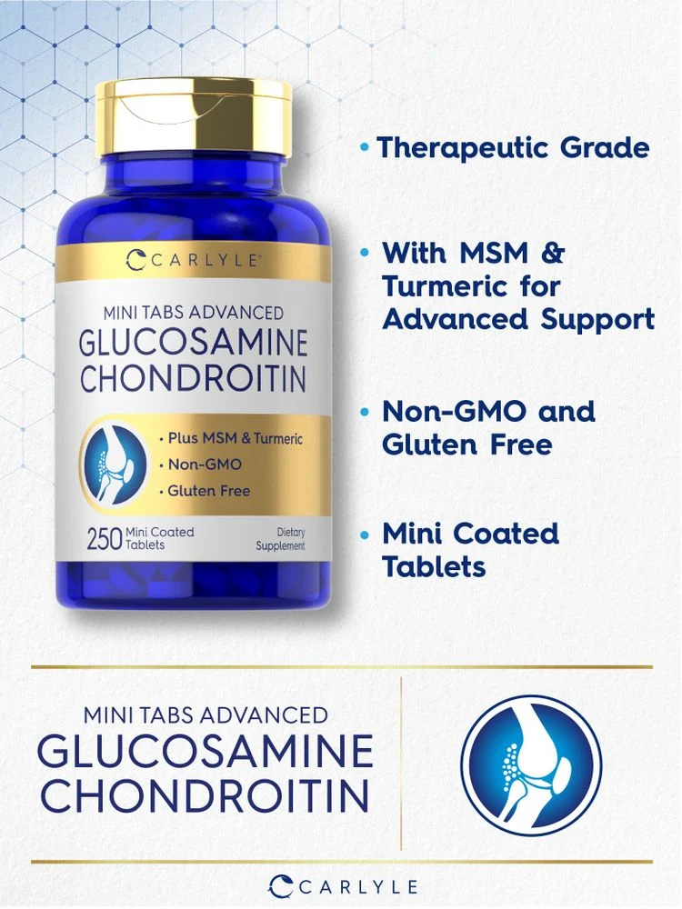 Glucosamine Chondroitin MSM Turmeric | 250 Mini Tablets - Image 3