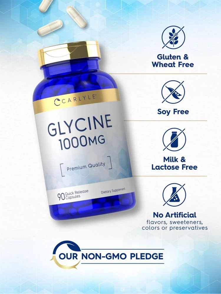 Glycine 1000mg | 90 Capsules - Image 5