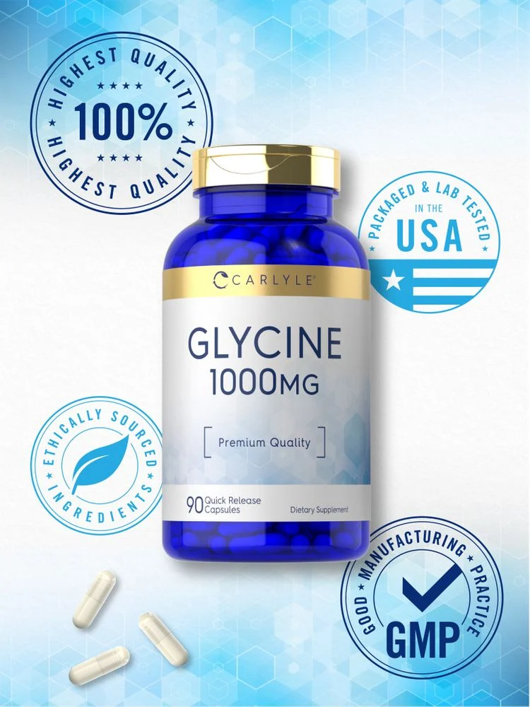 Glycine 1000mg | 90 Capsules - Image 6