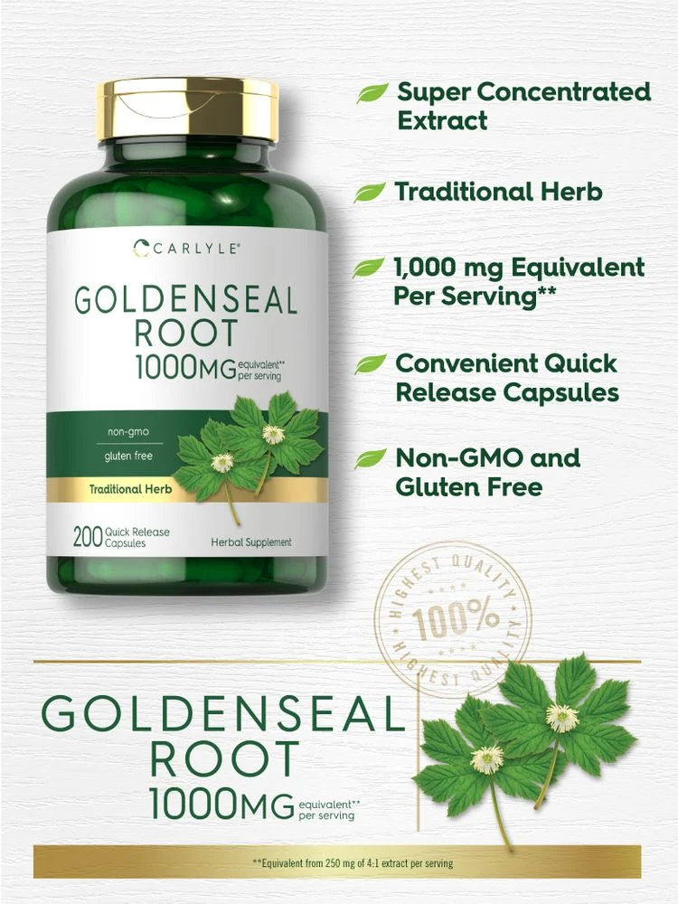 Goldenseal Root | 200 Capsules - Image 4