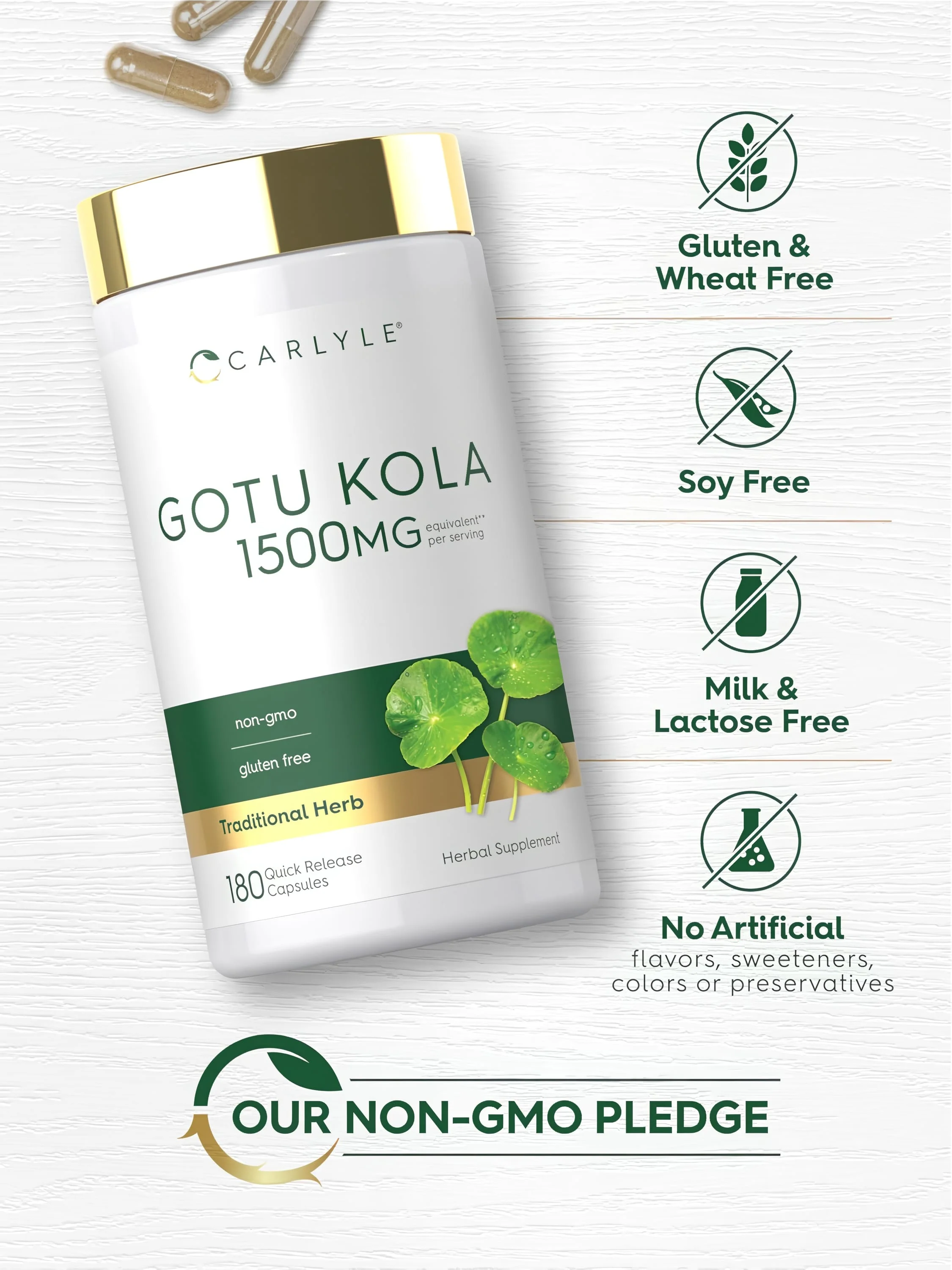 Gotu Kola | 180 Capsules - Image 5