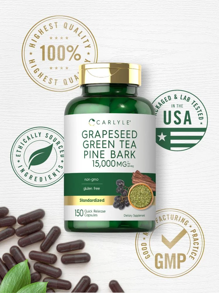 Grapeseed, Green Tea, Pine Bark | 150 Capsules - Image 5
