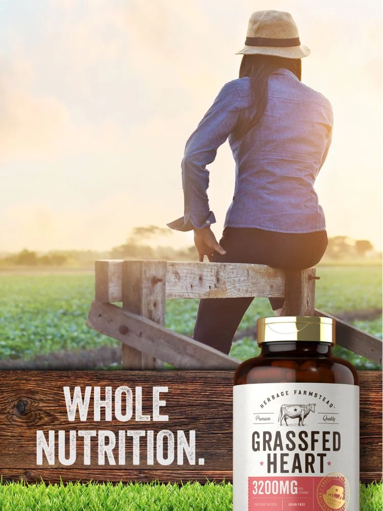 Grass Fed Beef Heart 3200mg per serving | 200 Capsules - Image 6