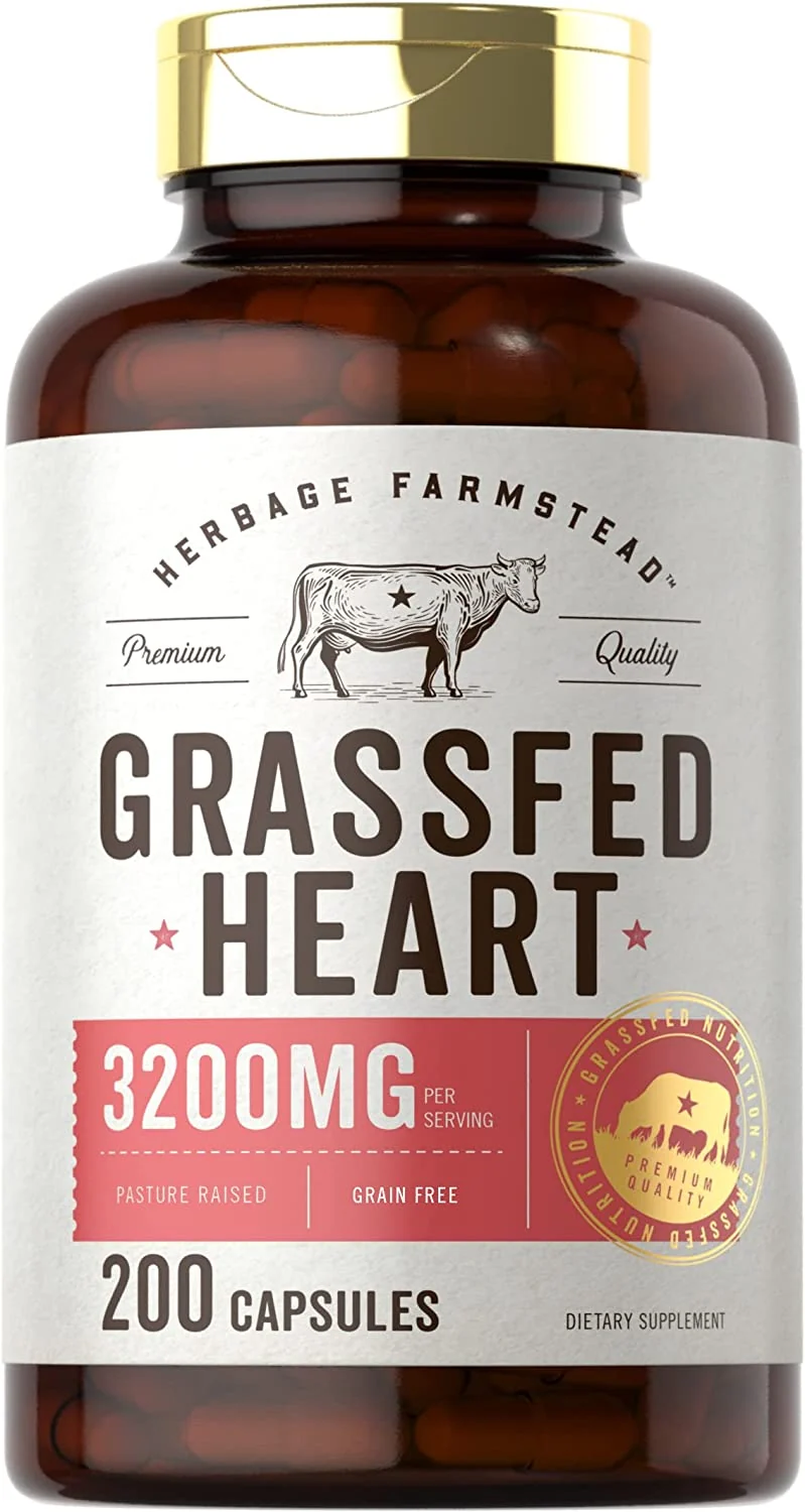 Grass Fed Beef Heart 3200mg per serving | 200 Capsules - Image 9