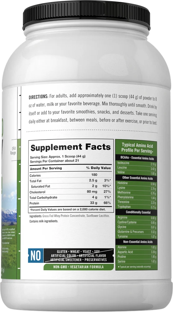 Grass Fed Whey Protein | 2lb Powder - Image 2