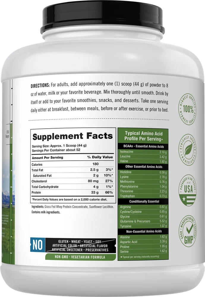 Grass Fed Whey Protein | 5lb Powder - Image 2