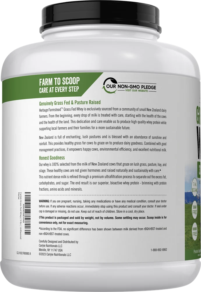 Grass Fed Whey Protein | 5lb Powder - Image 3