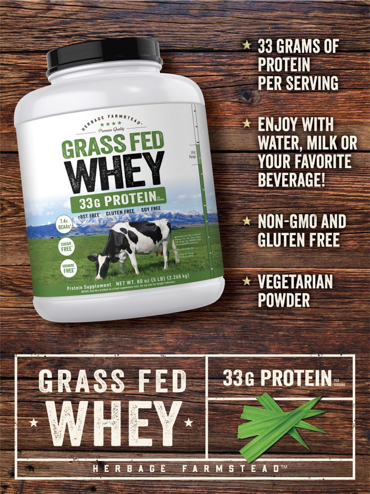 Grass Fed Whey Protein | 5lb Powder - Image 4