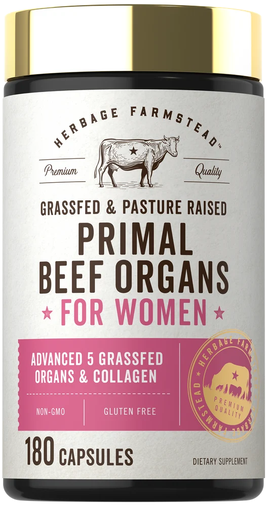 Grassfed Beef Organ Supplement for Women | 180 Capsules