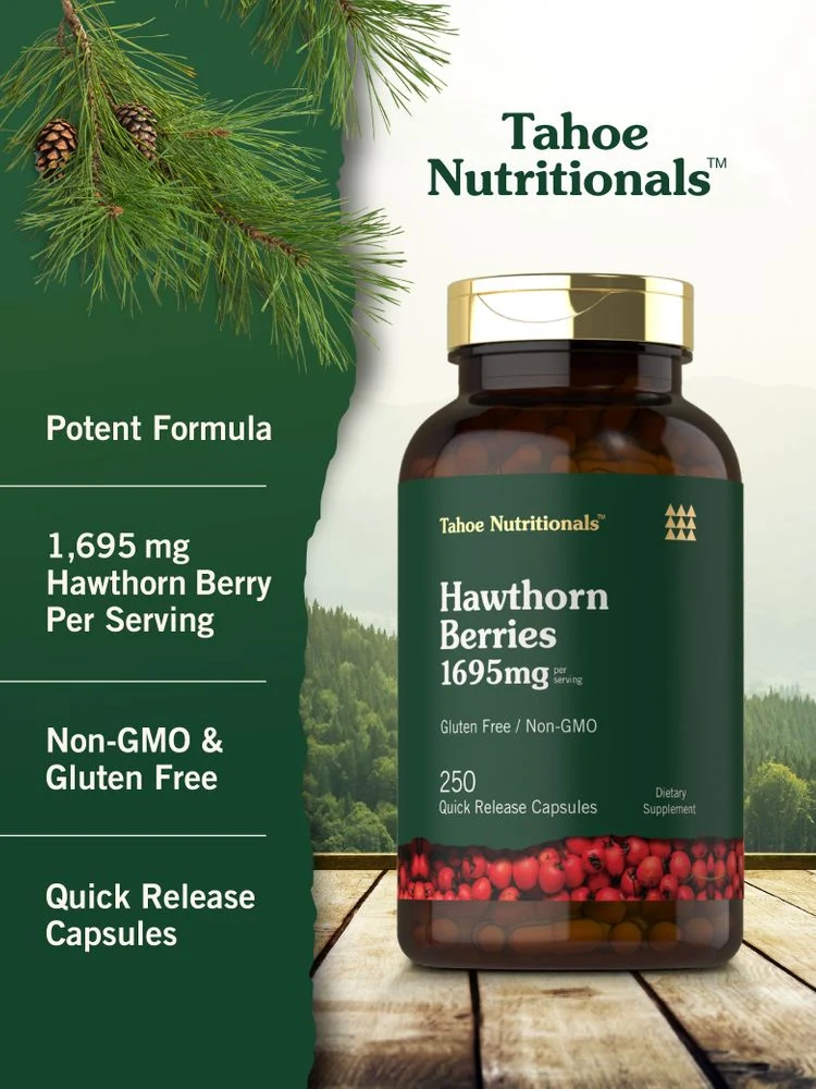 Hawthorn Berry 1695mg per serving | 250 Capsules - Image 4
