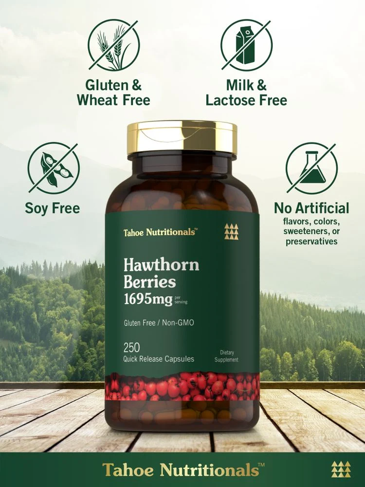 Hawthorn Berry 1695mg per serving | 250 Capsules - Image 5