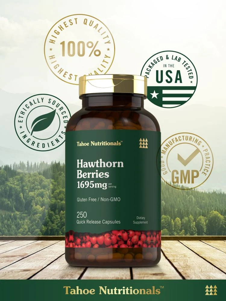 Hawthorn Berry 1695mg per serving | 250 Capsules - Image 6
