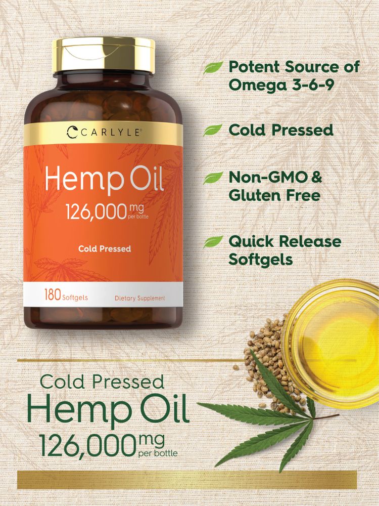 Hemp Oil 126000mg per serving | 180 Softgels - Image 4