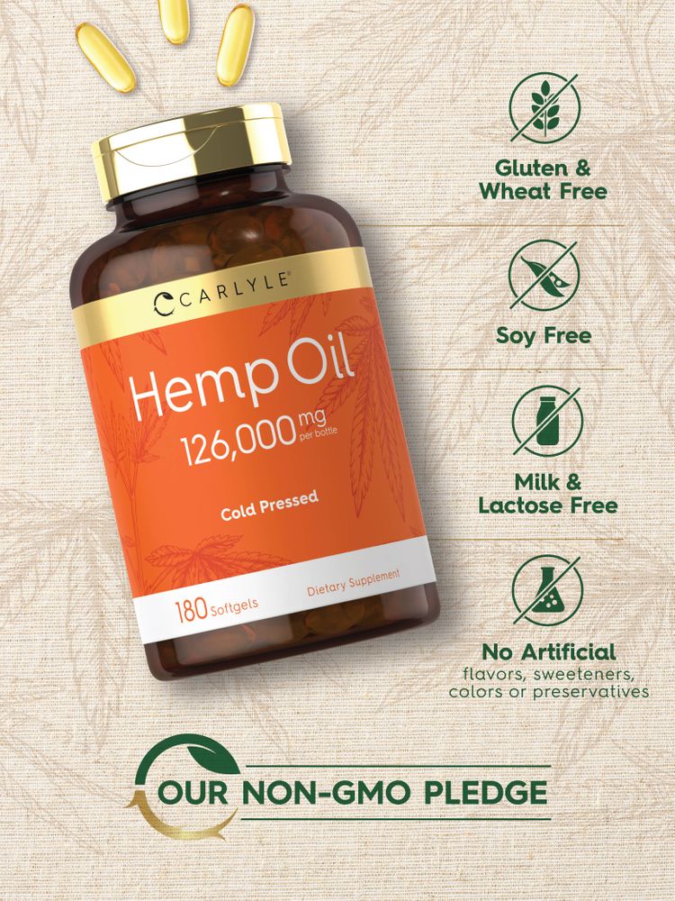 Hemp Oil 126000mg per serving | 180 Softgels - Image 5