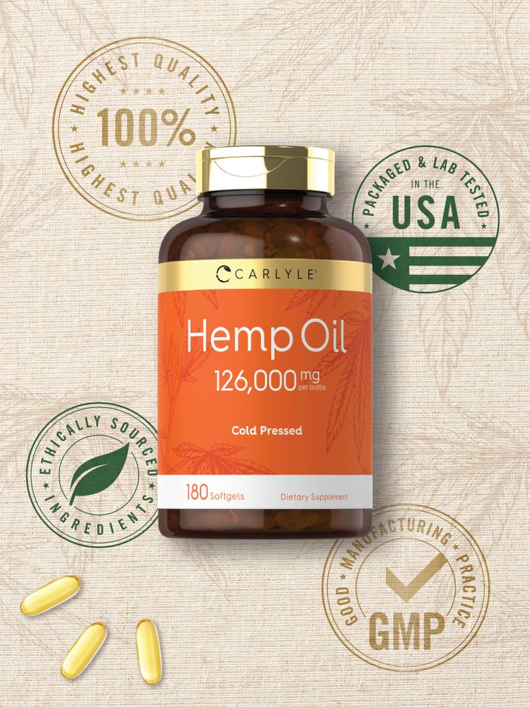 Hemp Oil 126000mg per serving | 180 Softgels - Image 6
