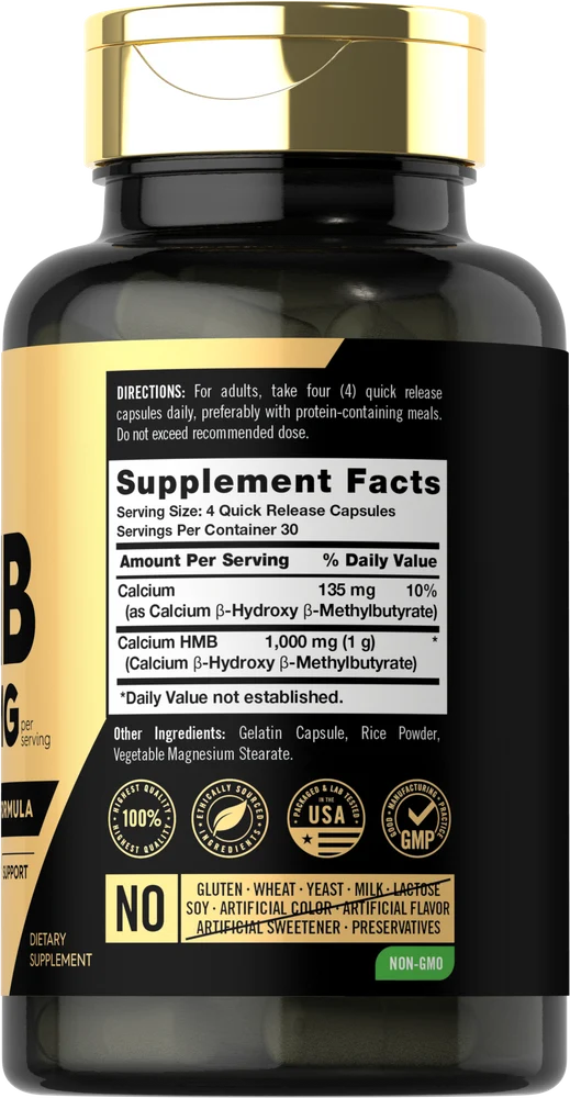 HMB 1000mg per serving | 120 Capsules - Image 2