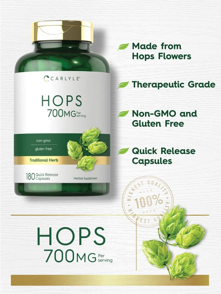 Hops 700mg per serving | 180 Capsules - Image 3