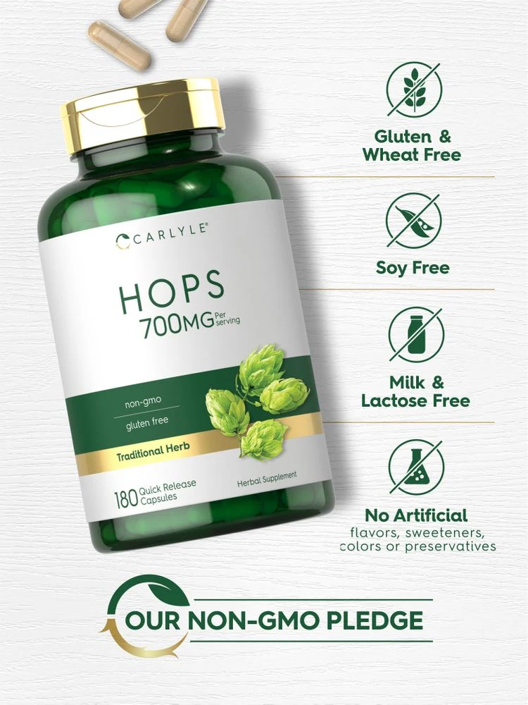 Hops 700mg per serving | 180 Capsules - Image 4