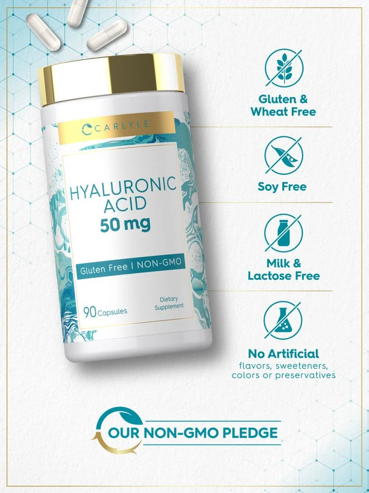 Hyaluronic Acid Supplement 50 mg | 90 Capsules - Image 5