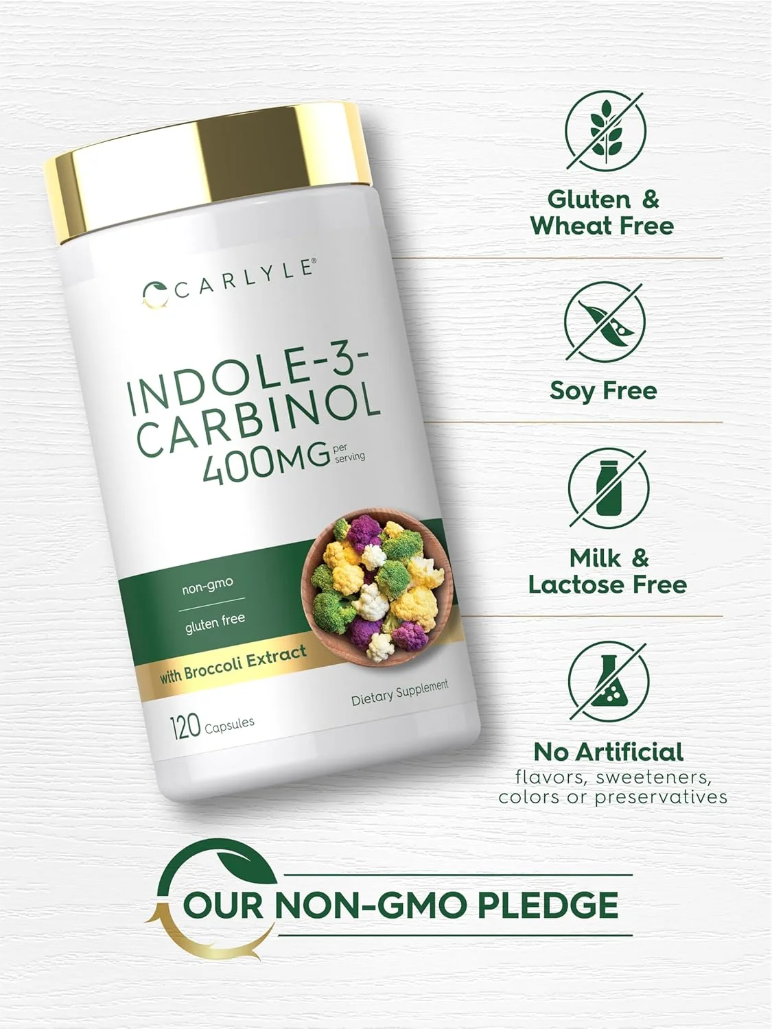 Indole-3-Carbinol 400mg per serving | 120 Capsules - Image 5