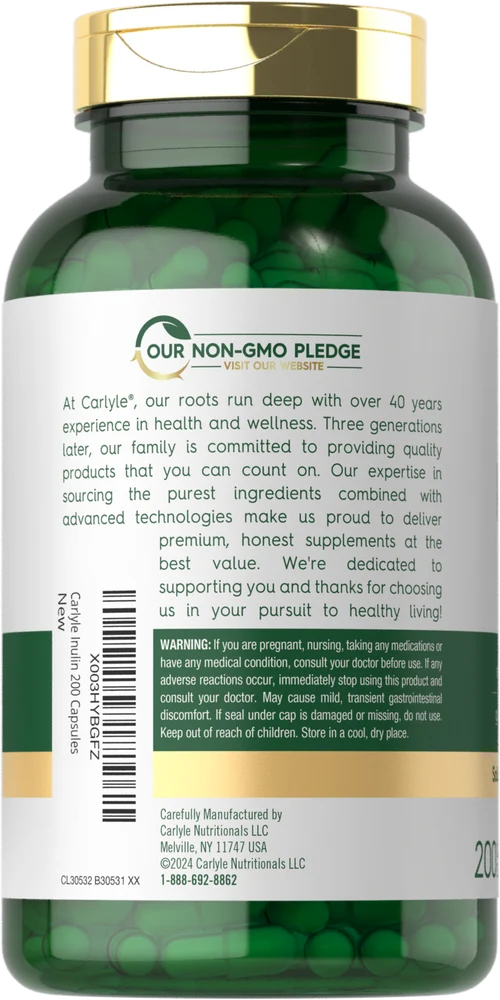 Inulin | 200 Capsules - Image 3