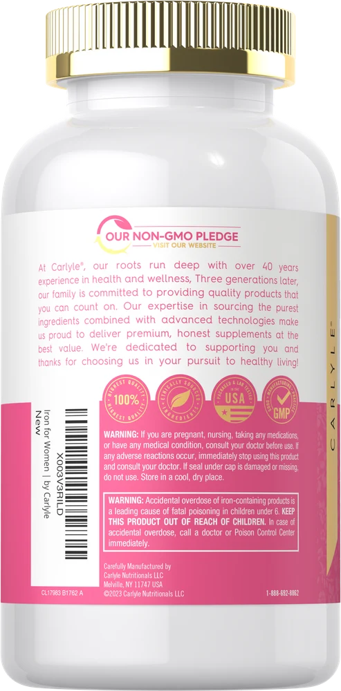 Iron for Women 65mg | 300 Tablets - Image 3