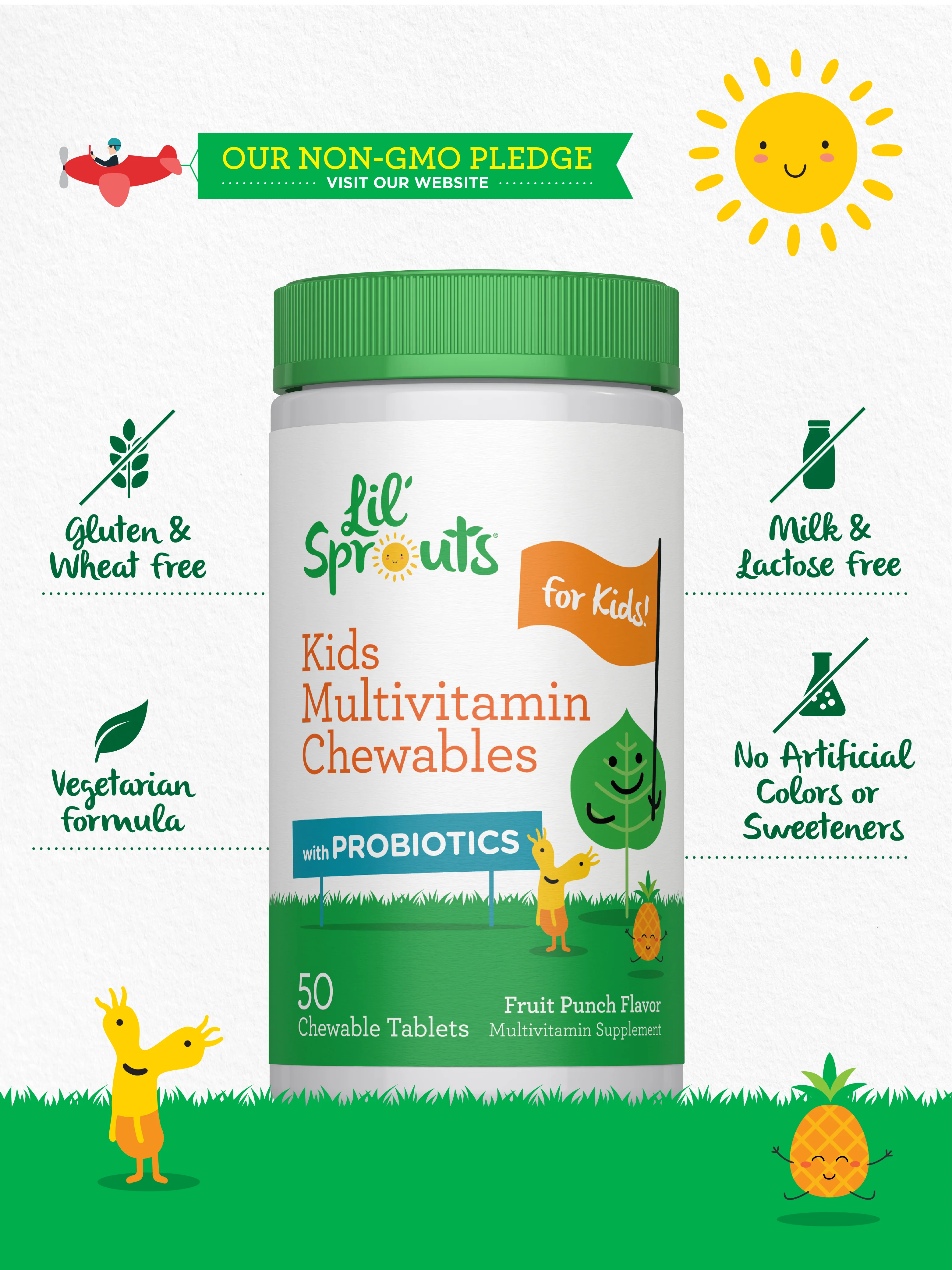 Kids Multivitamin with Probiotics | 50 Chewable Tablets - Image 5