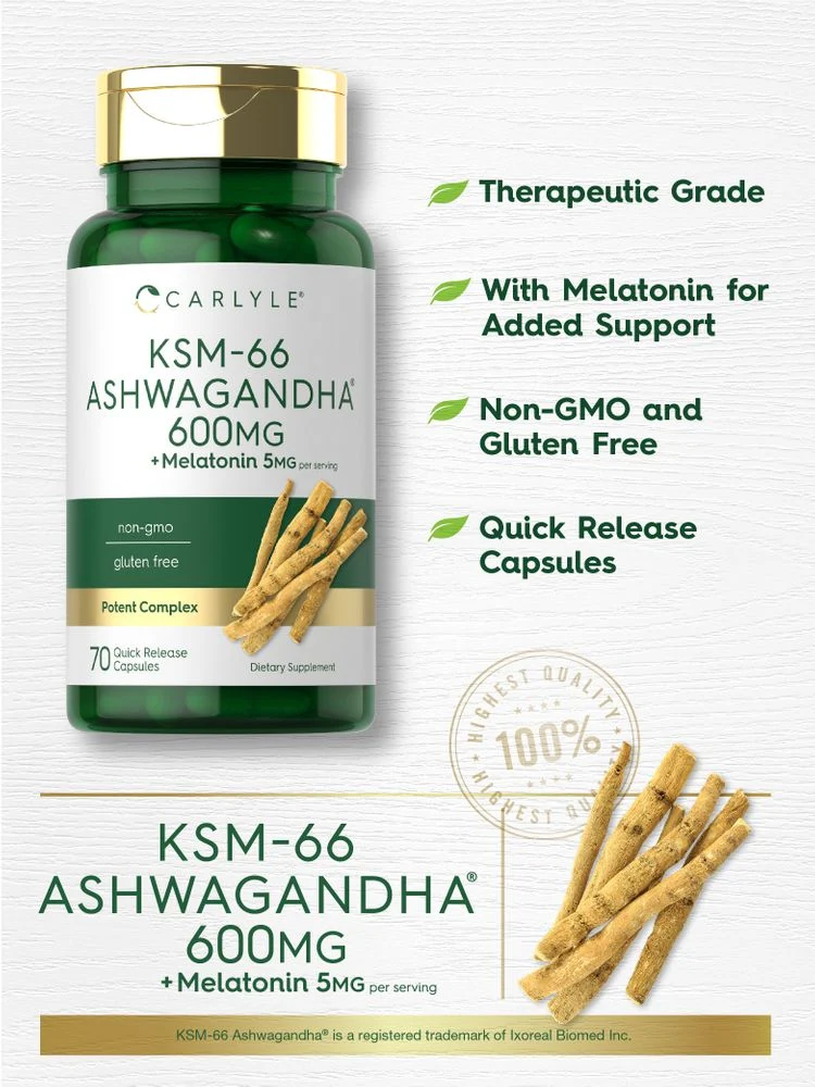 KSM-66 Ashwagandha 600mg per serving | 70 Capsules - Image 3