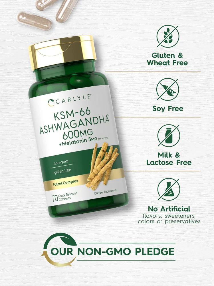 KSM-66 Ashwagandha 600mg per serving | 70 Capsules - Image 4