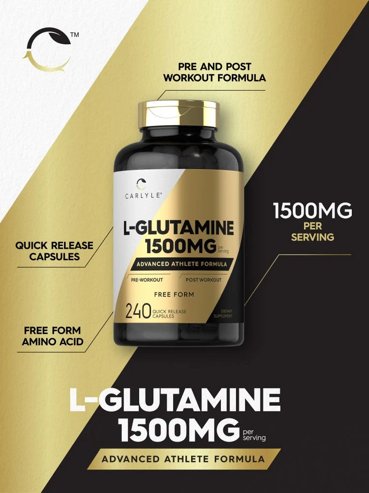L-Glutamine 1500mg per serving | 240 Capsules - Image 3
