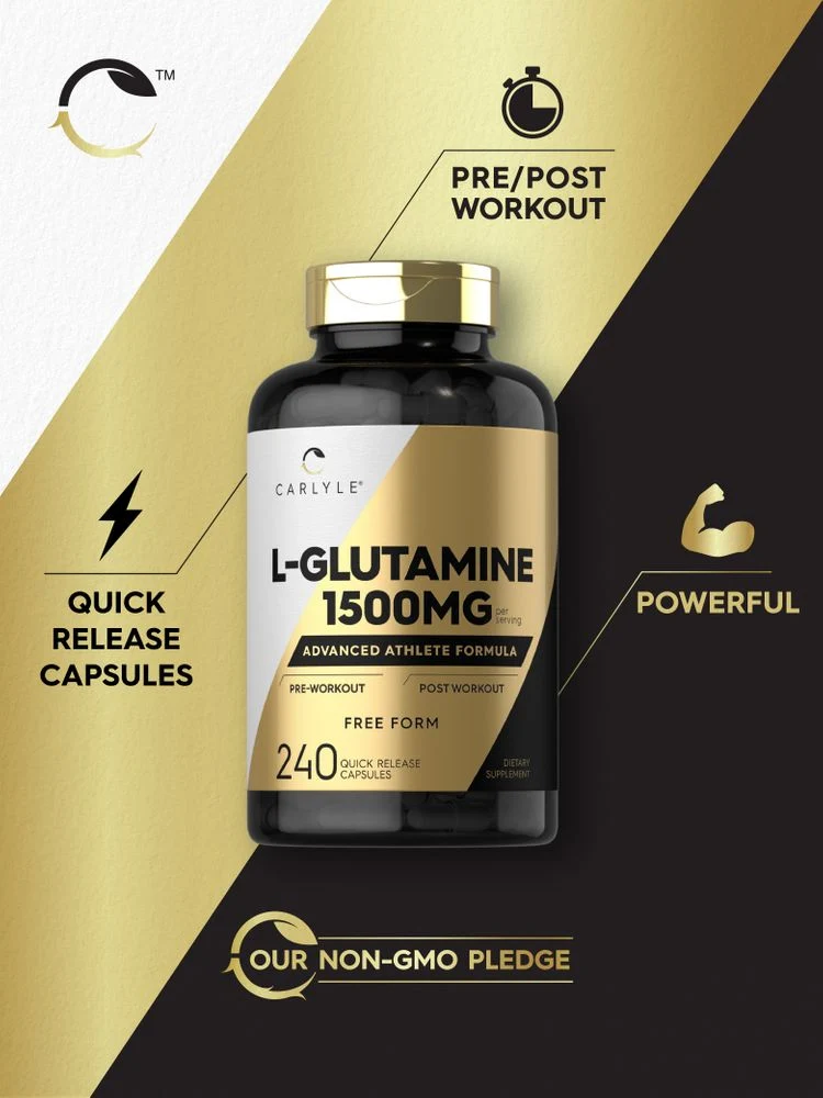 L-Glutamine 1500mg per serving | 240 Capsules - Image 4