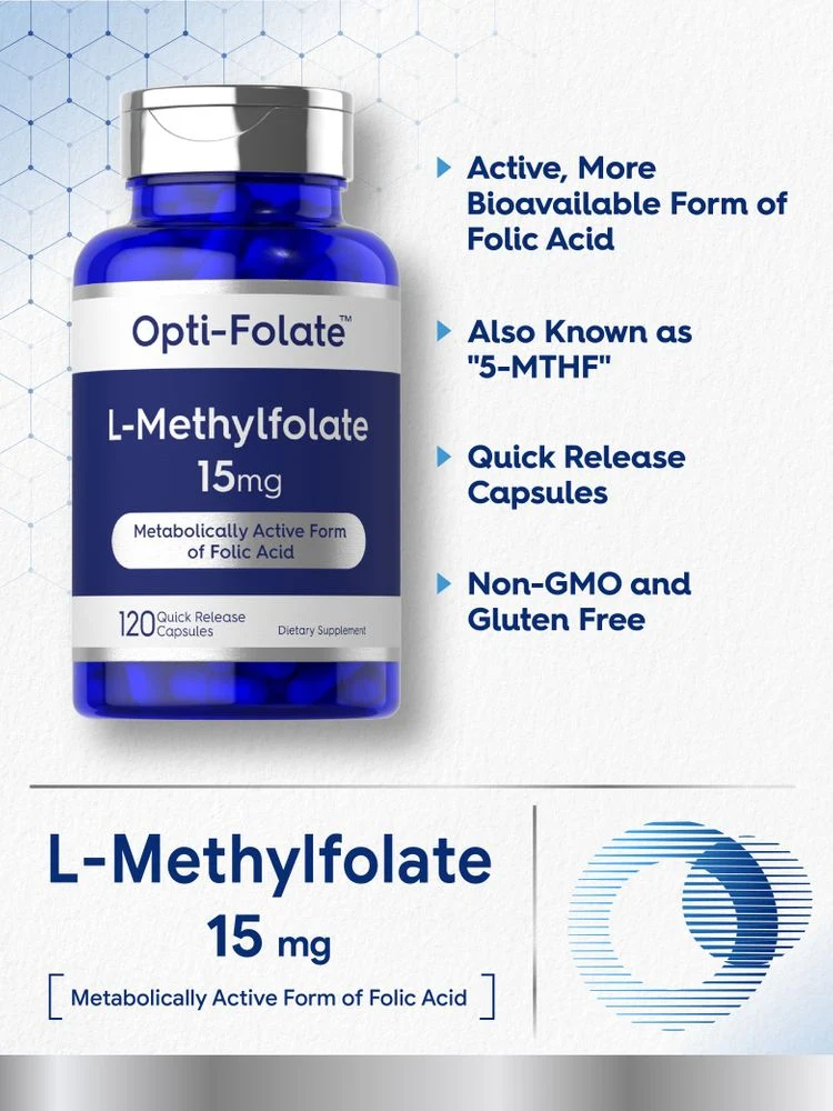 L-Methylfolate 15mg | 120 Capsules - Image 3