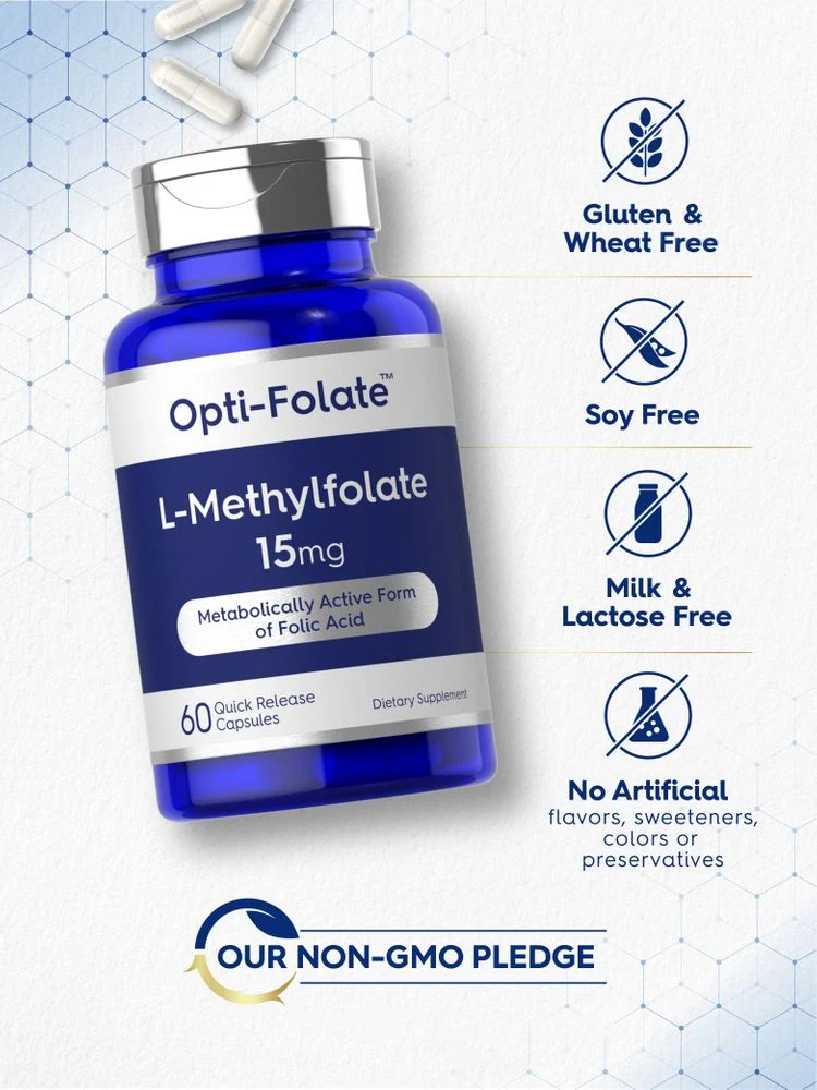 L-Methylfolate 15mg | 60 Capsules - Image 4
