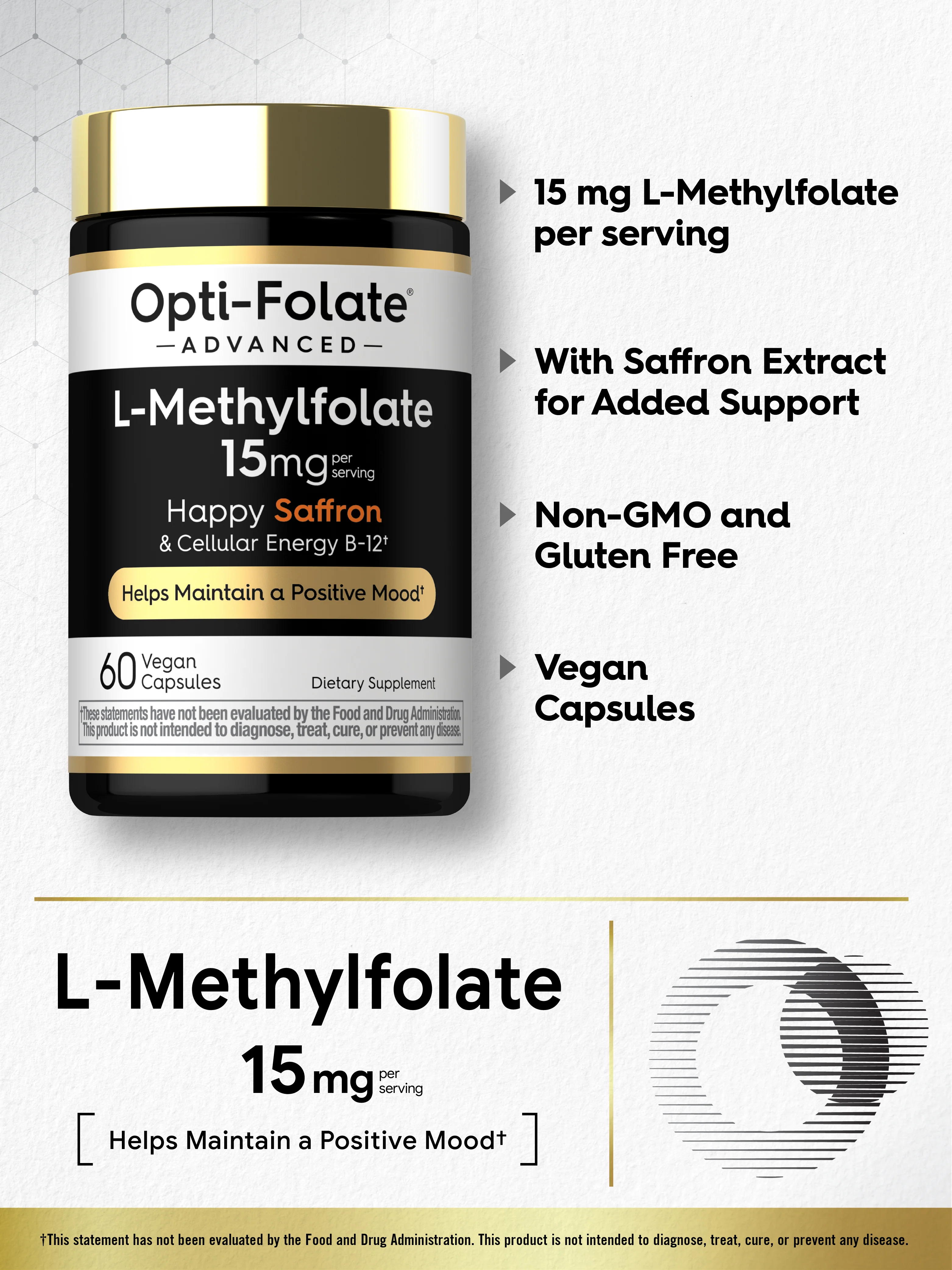 L Methylfolate 15mg | 60 Capsules - Image 4