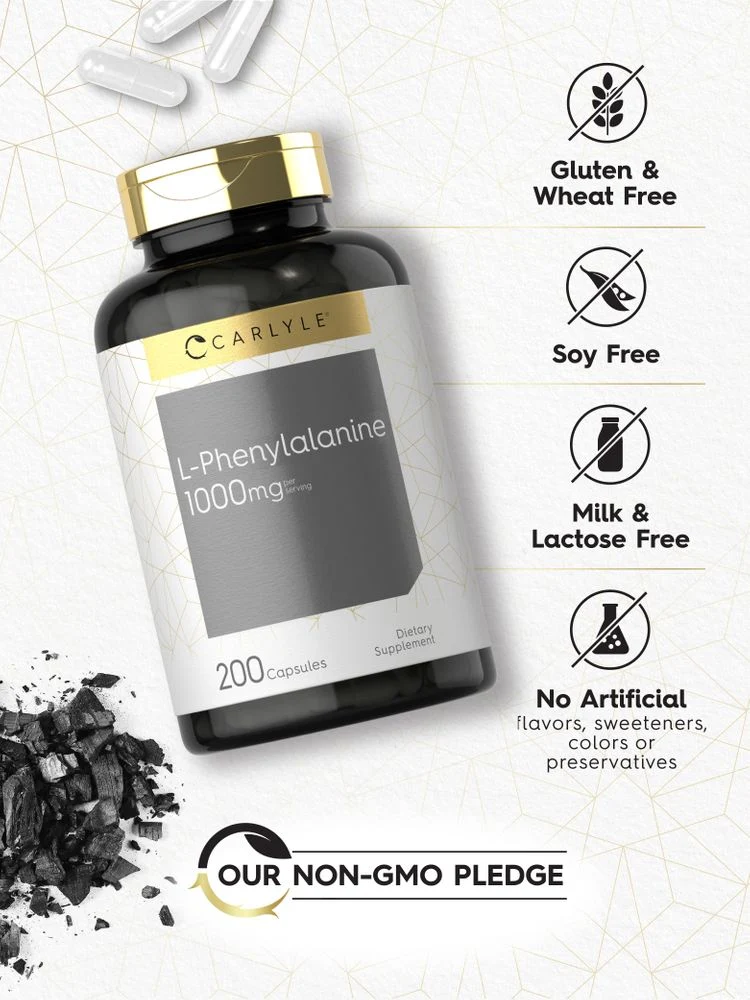L-Phenylalanine 1000mg per serving | 200 Capsules - Image 4